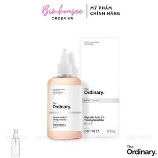 [Có Bill] TONER THE ORDINARY Glycolic Acid 7% Toning Solution làm sạch tẩy da chết hoá học