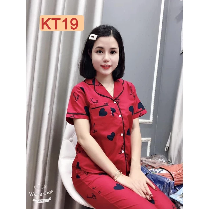 Bộ đồ Pijama kate Thái - Tay cộc quần dài form 40-58kg