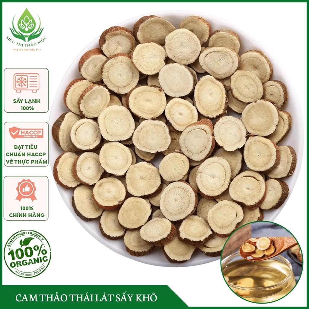 ✅[HÀNG LOẠI 1] Cam Thảo Lát Sấy Khô Tự Nhiên Loại Đẹp Vàng Ngọt Thanh Nhiệt Giải Độc Bồi Bổ Cơ Thể
