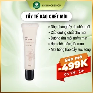 Tẩy tế bào chết môi da chết môi The Face Shop Lip Scrub Shea Butter 10g