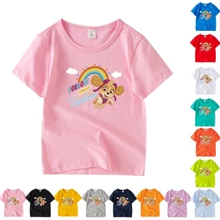 Áo Thun Tay Ngắn Cổ Thuyền Chất Liệu 100% Cotton In Hình Paw Patrol 8 Màu AA015