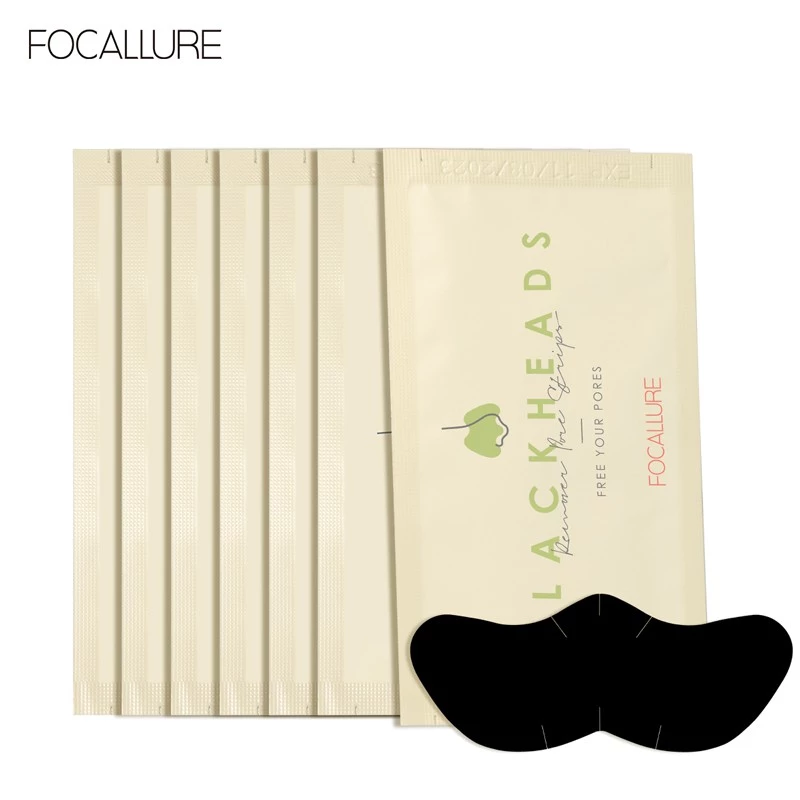 Miếng dán lột mụn FOCALLURE làm sạch sâu hỗ trợ giảm mụn đầu đen cho vùng mũi chuyên dụng 2.2g / miếng