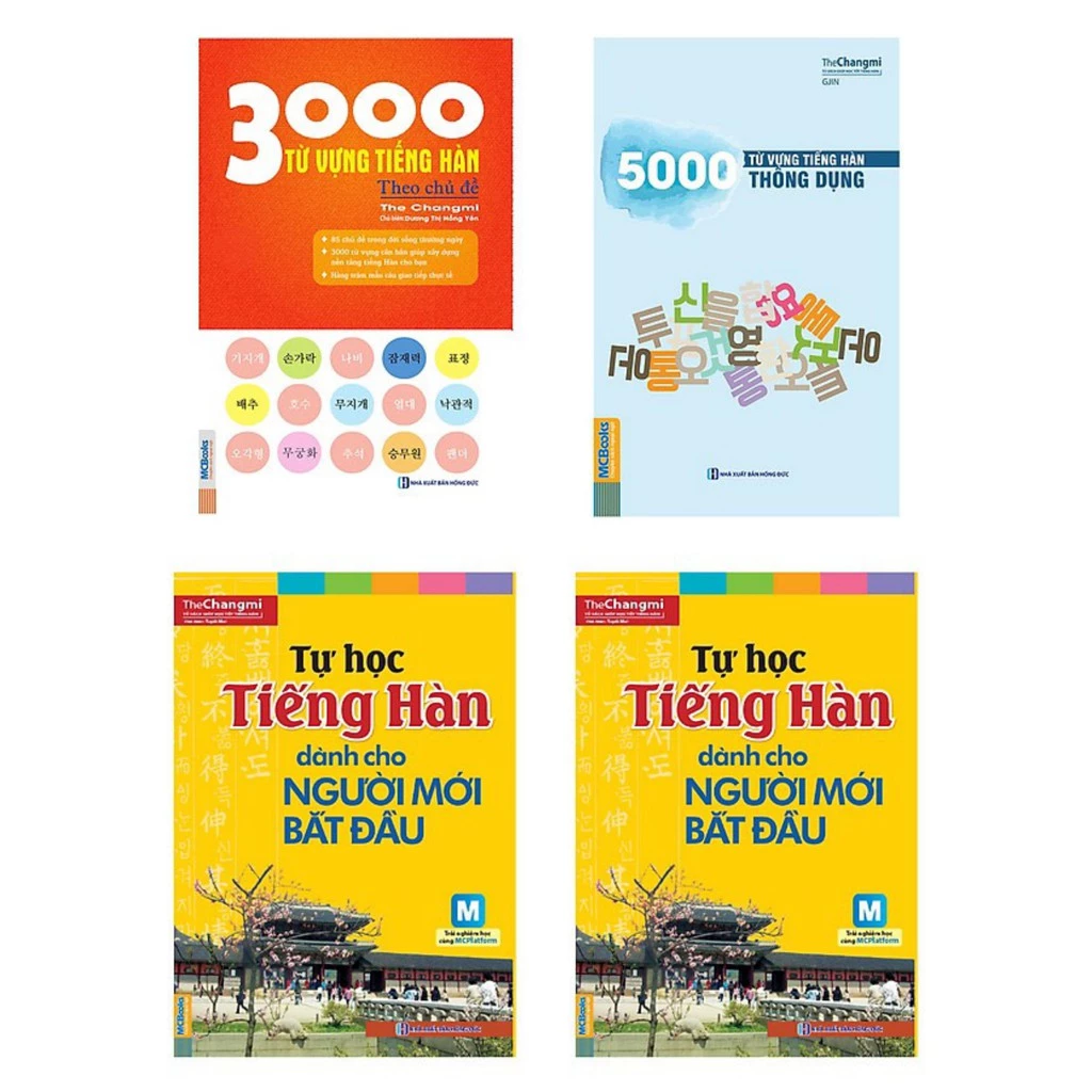 Sách - Combo Tự Học Tiếng Hàn Dành Cho Người Mới Bắt Đầu + 5000 Từ Vựng Tiếng Hàn +  3000 Từ Vựng Tiếng Hàn Theo Chủ Đề