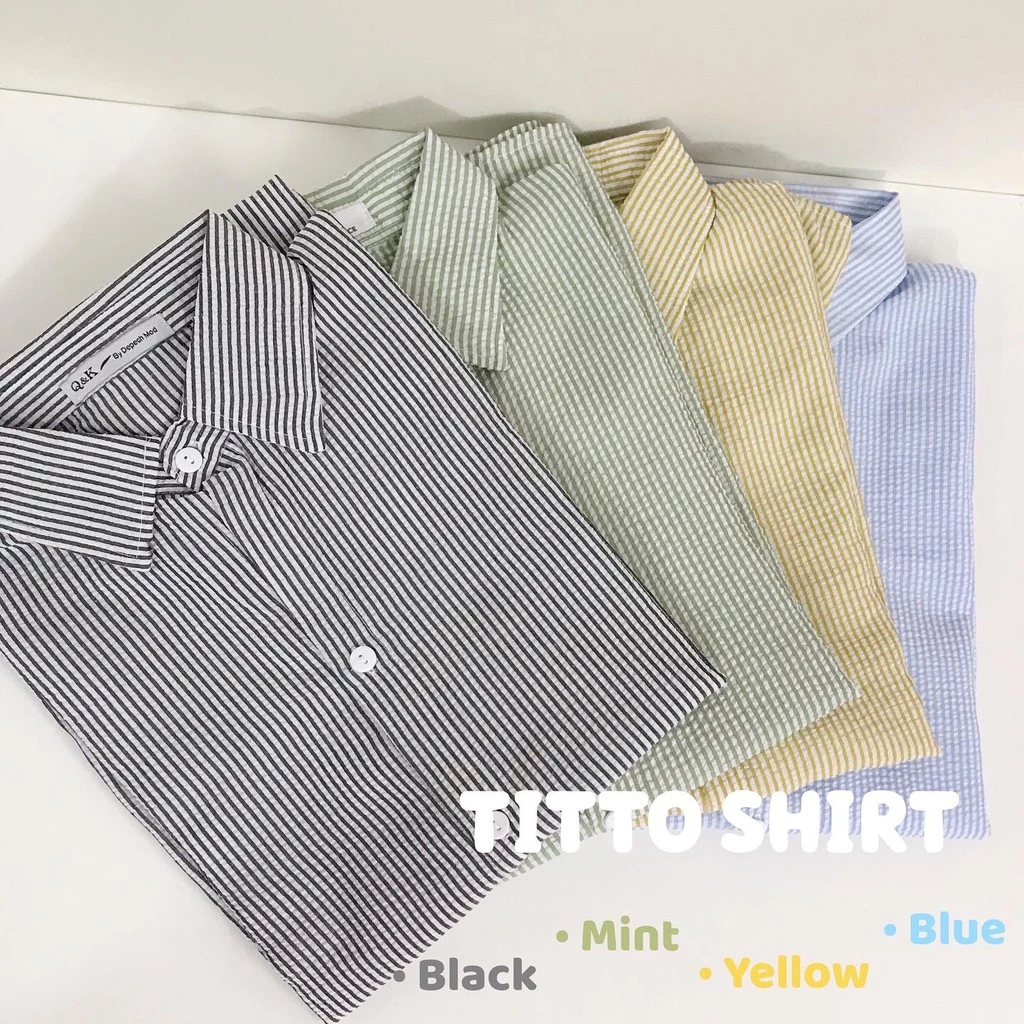 Áo Sơ Mi Kẻ Ngắn Tay Nice Shirts - Ảnh Thật - Titto Closet