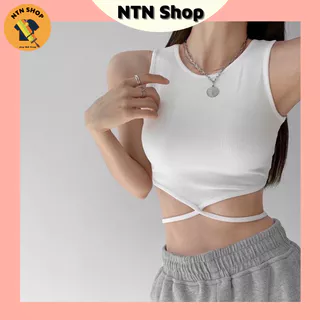 Áo ba lỗ Croptop Quấn eo / NTN shop (al)