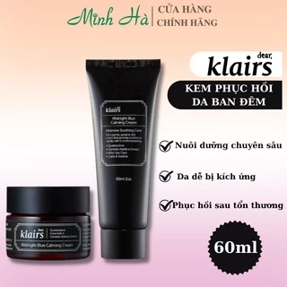 Kem dưỡng Klairs Midnight Blue Calming Cream 60ml làm dịu da , phù hợp với da nhạy cảm