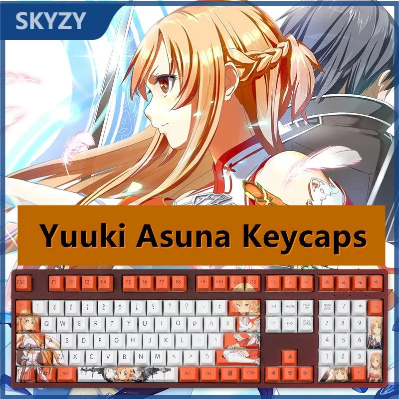 Yuuki Asuna Keycaps Cherry Hồ sơ Sword Art Online SAO Anime PBT DYE-SUB Bàn phím cơ Keycaps