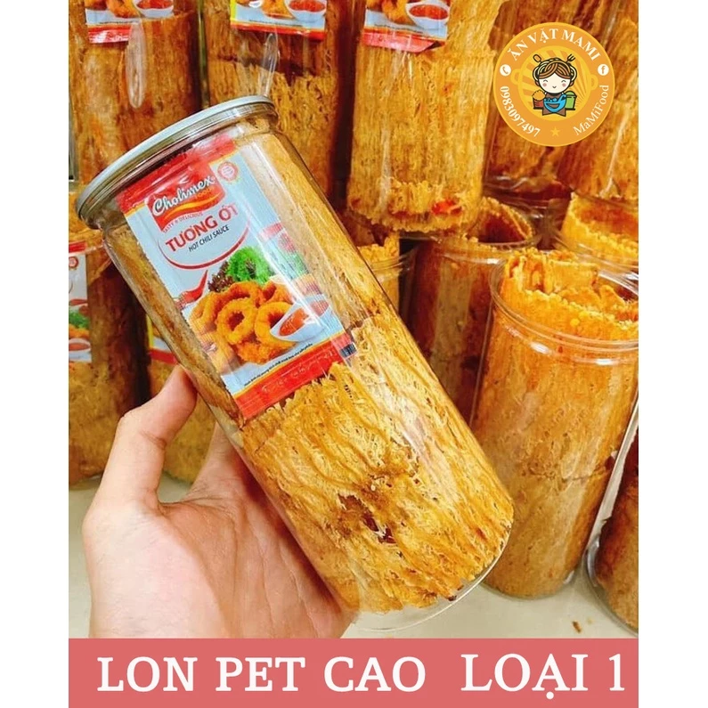 Mực Cán Tẩm Gia Vị, Loại 1 nguyên con, lon pet ngọt dai