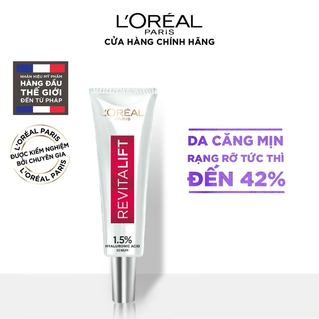 [Mini]Serum siêu cấp ẩm sáng da L'Oreal Paris pure Hyaluronic Acid 1.5% 7.5ml