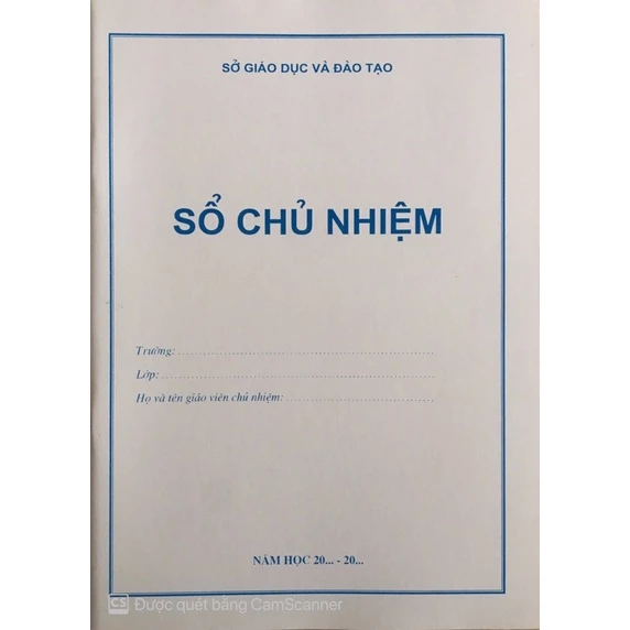 Sổ Chủ Nhiệm Cấp 2,3