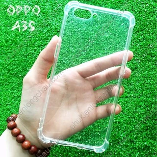 Ốp Lưng Oppo A3s/A12e/Realme C1 Dẻo Trong Suốt Chống Sốc Có Gù Bảo Vệ 4 Gốc