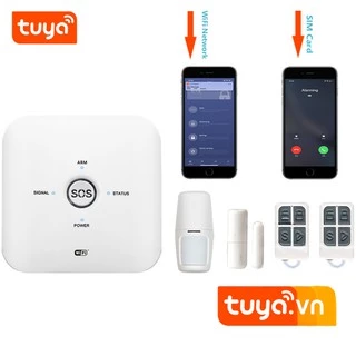 Bộ Báo Động Chống Trộm Qua Điện Thoại Wifi/ GSMWifi Tuya SHP-CK3