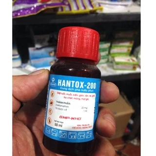 HANTOX-200 (lọ 50ml) diệt muỗi, ruồi, kiến, gián, ve, rận, ghẻ, bọ chét, mạt gà