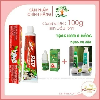 [COMBO] Bộ Đôi Kem Đánh Răng Dabur Red Và Tinh Dầu Trắng Răng Pearl Drops Ngăn Ngừa Mảng Bám