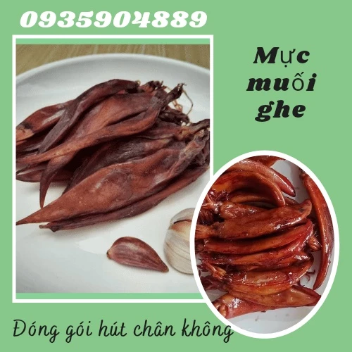 500gr Mực Muối Ghe Nha Trang Size trung - Đóng gói hút chân không