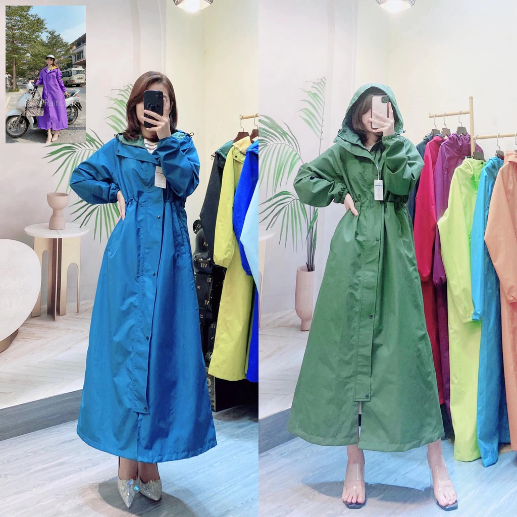 [Mã AM2L giảm đến 50K đơn 99K] Áo mưa măng tô nam - nữ thời trang 2 lớp chống thấm, chống gió lạnh