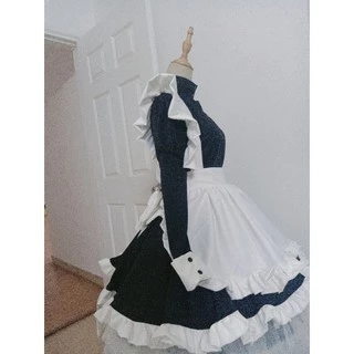 trang phục hầu gái maid tay dài váy ngắn