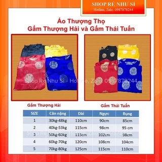 Áo mừng thọ, áo thượng thọ, bộ tế lễ (gấm Thượng Hải và gấm Thái Tuấn)