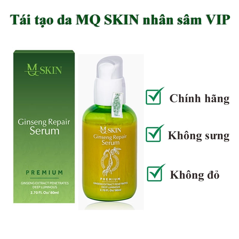 Serum thay da nhân sâm MQ SKIN không sưng tái tạo da cao cấp xóa mụn nám tàn nhang sẹo rỗ (sâm VIP) 80ml