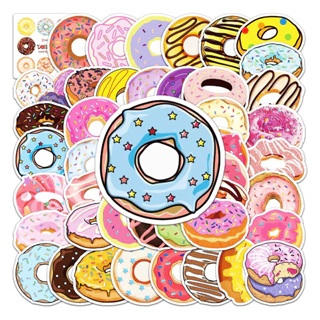 Bộ 50 Ngộ nghĩnh Donut DIY Sáng Tạo Động Cơ Dán Xe Ô Tô Helmater Dán Nhà Decal Dán Chống Thấm Nước