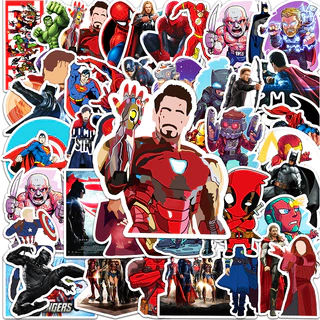 Bộ 50 Ngộ nghĩnh Marvel Siêu Anh Hùng Ironman DIY Sáng Tạo Động Cơ Dán Xe Hơi Dán Helmater Dán Nhà Decal Dán Chống Thấm Nước