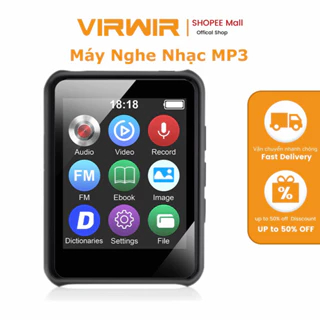 Màn hình cảm ứng Máy nghe nhạc MP3 Bluetooth 5.2 Walkman có loa Hỗ trợ đồng hồ báo thức ghi âm đài FM