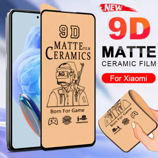 Kính Cường Lực Gốm 9D Miếng dán màn hình Chống Vân Tay siêu dẻo không sứt mẻ cho Xiaomi Mi 11 12 Lite 11t 9t 10t Poco X3 X5 F3 M3 X4 F4 Redmi Note 7 8 9 10 11 12 Pro 11S 10s 9s 9a 9c 10C 12C