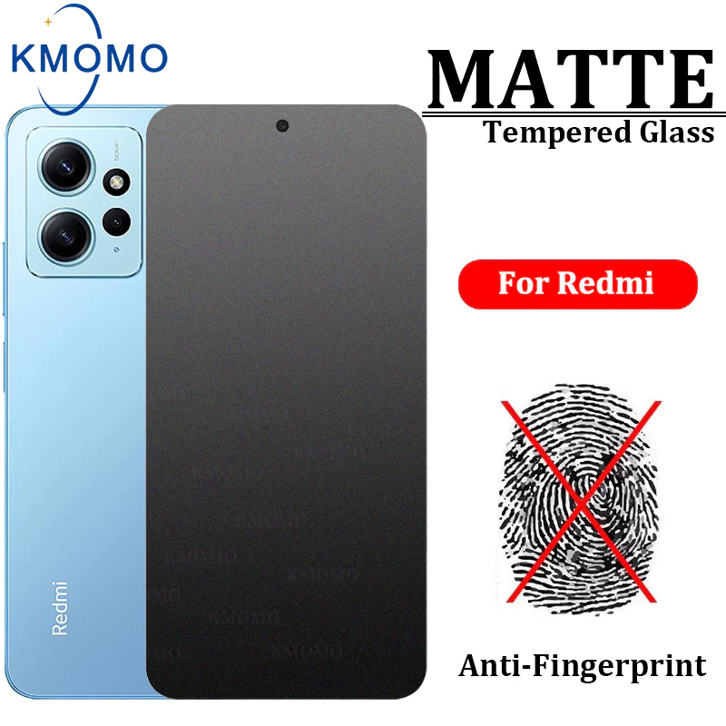 Kính cường lực chống bám vân tay cho Redmi Note 13 Pro 5G 12 4G + 12s 11 11s 10 10s 10 9 9s 8 7 Plus