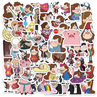 【Bộ 50 】Weird Town Stickers Miếng Dán Chống Thấm Nước Họa Tiết Hoạt Hình Trang Trí Laptop / Điện Thoại / Va Li