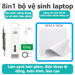 8in1 Bàn phím sạch bộ tai nghe không dây bụi sạch Bộ Dụng Cụ Vệ Sinh Bàn Phím Máy Tính / Laptop 7 Trong 1 Tiện Dụng