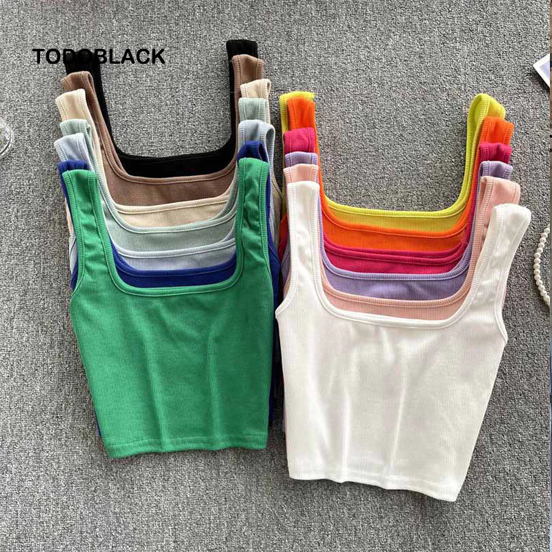 TODOBLACK Áo tank Top Không Tay Thiết Kế Đơn Giản Hợp Thời Trang Cho Nữ