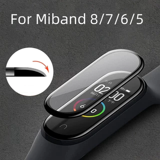 Miếng Dán Kính Mềm Bảo Vệ Màn Hình Đồng Hồ Thông Minh Xiaomi Mi Band 5 6 7 8 Miband 7 6 5 Global