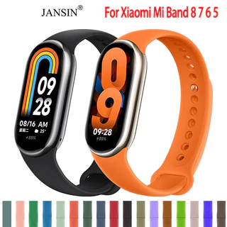 Jansin Dây đeo Silicon Mềm Thay Thế Cho Xiaomi Mi Band 8 7 6 5 miband8 Vòng đeo tay thông minh