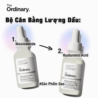 The Ordinary Niacinamide Serum B5 Axit Hyaluronic 2% + B5 / Niacinamide 10% + Zinc 1% Kiềm Dầu Và Cân Bằng Lượng Dầu - 2x30ml (Có Bán Lẻ)