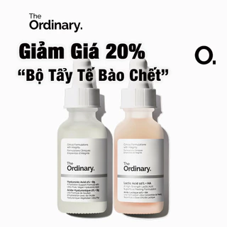 The Ordinary Bộ Tẩy Tế Bào Chết - Hyaluronic Acid 2% + B5 / Lactic Acid 10% + HA dưỡng ẩm - 2x30ml (Có Bán Lẻ)