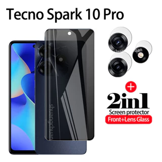 Kính Cường Lực Bảo Vệ Màn Hình 2 Trong 1 Cho Tecno spark 10 pro Kèm Phụ Kiện