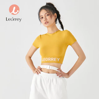 Leorrey Áo Thun Thể Thao Ngắn Tay Áo Crop Top Áo Thun Chữ Cái Áo Crop Top Áo Thun Ngắn Tay Chạy Bộ Thể Dục Áo Tập Yoga