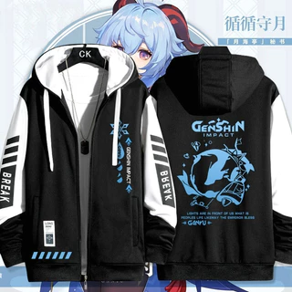 [Ganyu] Genshin Impact áo khoác áo hoodie quần áo nam và nữ RTAB