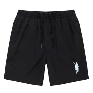 Quần Short Nhanh Khô Nam KMC Thêu Polo Crop Quần Dây Kéo Túi Đi Biển Quần Short Nam