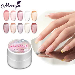 Sơn móng tay MONJA 8ml dạng thạch trong mờ màu sắc thời trang cao cấp