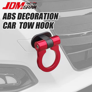 JDMGRAM Nhãn dán móc kéo ô tô dán ABS 1 cái Độ cứng chống thấm nước phổ biến JDM Móc kéo an toàn Tự động phía trước phía sau Có thể gập lại Vòng rơ moóc Thay thế ô tô Phụ kiện ngoại thất