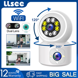 LLSEE ICSEE 4MP Camera 2 Mắt Không Dây Trong Nhà WiFi Camera Giám Sát IP An Ninh Camera Ai Phát Hiện Chuyển Động Tầm Nhìn Ban Đêm Dual Mirror Theo Dõi Không Thấm Nước