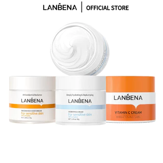 Kem dưỡng da mặt LANBENA chứa vitamin C/Hyaluronic Acid/hạt nho dưỡng ẩm làm trắng da chống nếp nhăn 50g