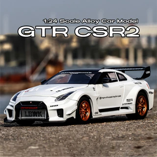 Mô Hình Xe Hơi Nissan GTR CSR2 Bằng Hợp Kim Có Đèn Và Âm Thanh Tỉ Lệ 1: 24