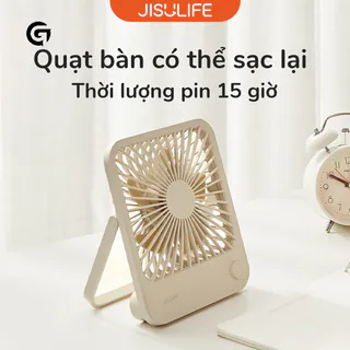 Quạt Sạc Nhanh Jisulife 4500mAh Cổng USB Có Đèn