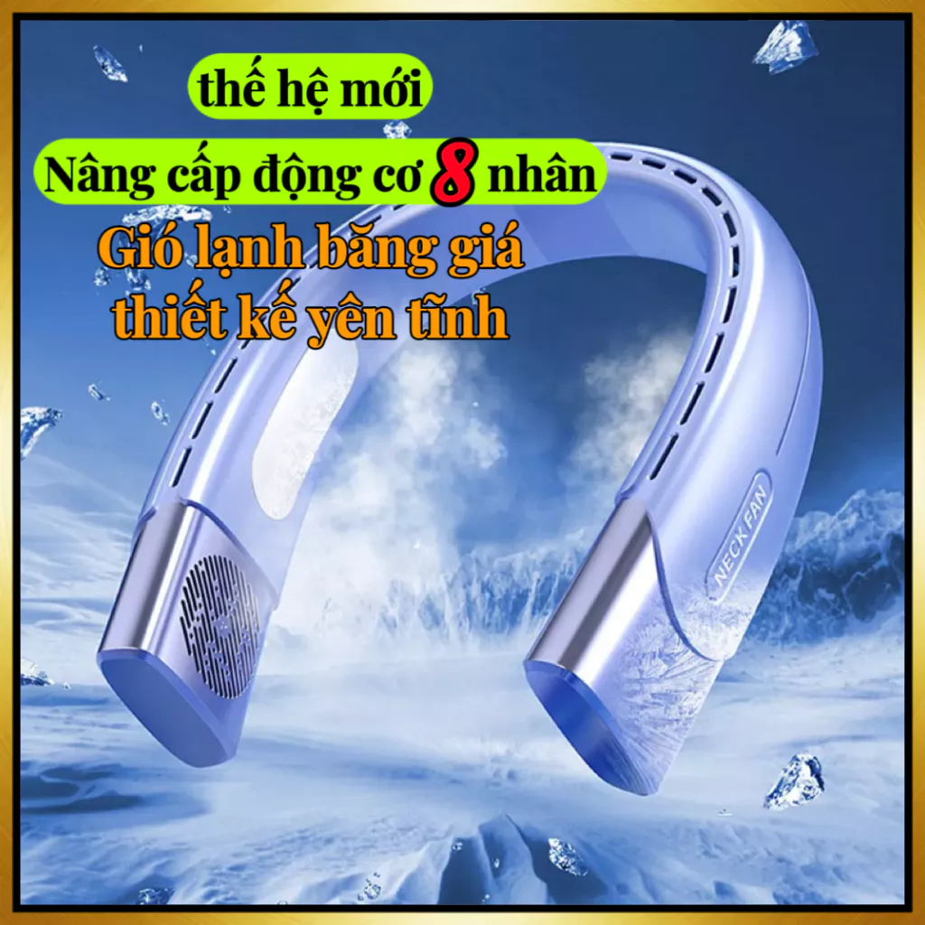 GUANHUA 2023 Quạt đeo cổ tích điện mini cao cấp tiện ích, thiết bị làm mát thông minh, quạt không cánh mã mới nhất