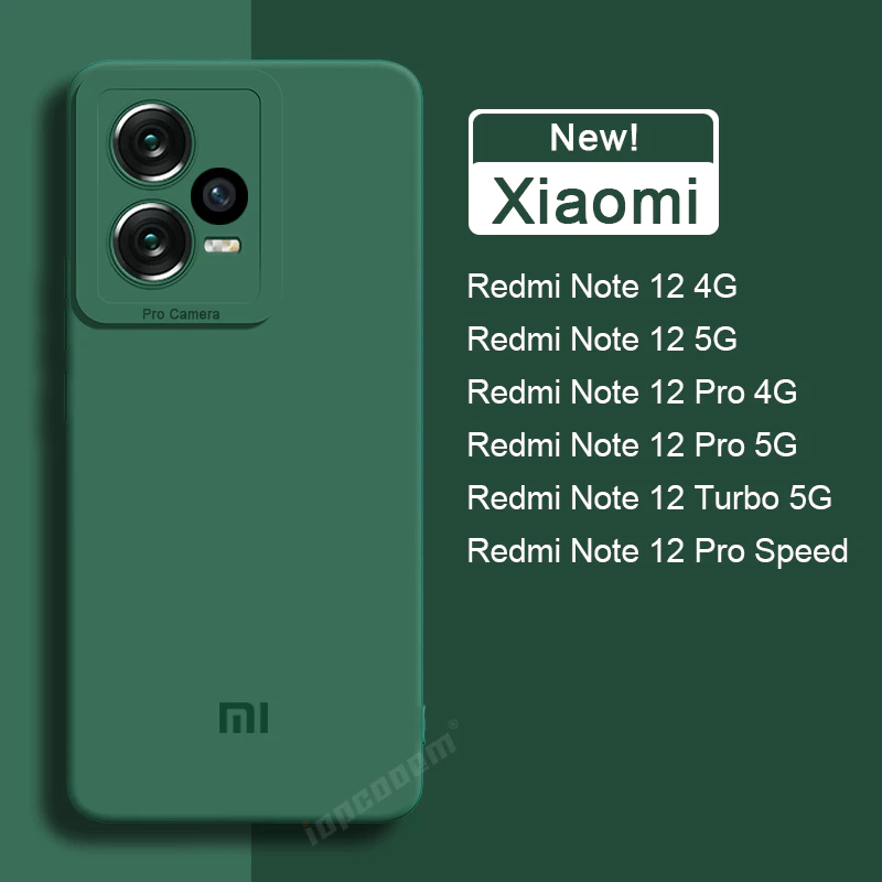 Ốp Điện Thoại Silicone Mềm Màu Trơn Cho Xiaomi Redmi Note 12 Pro 5G 12S Turbo Speed 4G