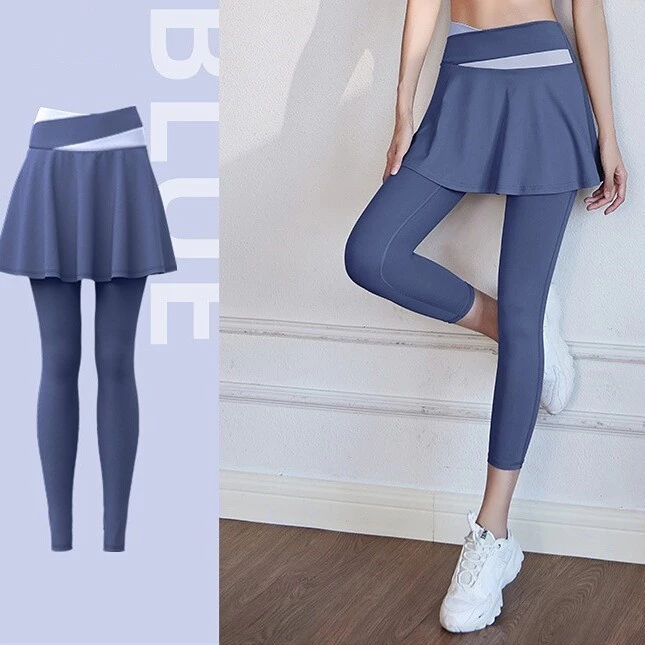 Nữ Mới Cao Cấp 2 Trong 1 Mảnh Hai Lớp Tập Thể Dục Chạy Tập Yoga Quần chạy bộ