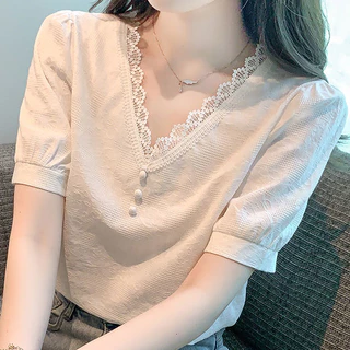 Mùa xuân và mùa thu 2024 thời trang nữ mới thêu áo cotton hoa nữ kiểu phương Tây cotton dài tay kiểu phương Tây