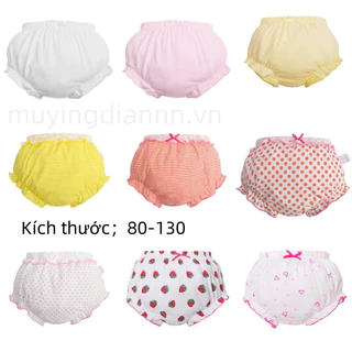 🍒muying🍒 Quần đùi bé gái thun cotton  quần chục đùi cho bé gái mặc nhà xinh hoa nhí